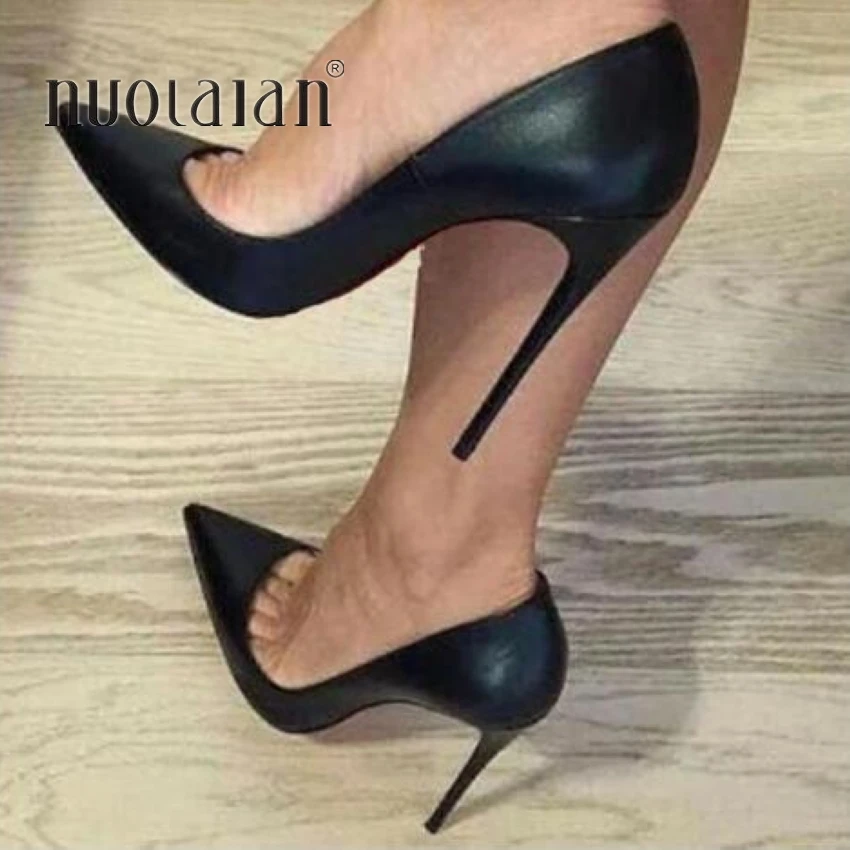 8/10/12cm Heel Height Women Shoes Brown Color Women High Heels 2019 Fashion Pumps Office Lady Pointed Toe zapatos