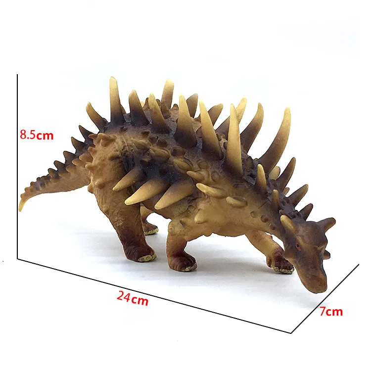 Размер L реалистичный Парк Юрского периода Динозавр тираннозавр рекс спинозавр саичания кентрозавр ТПР мягкая модель фигурка игрушка для детей - Цвет: Kentrosaurus