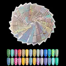 

Nail Art Laser Hollow Stickers Nail Vinyls 3D Image Transfer Guide Stencil Set Heart Star Fish Pattern Tip Decals