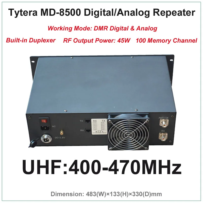 Цифровая и аналоговая рация Tytera TYT MD 8500 UHF 400 470 МГц DMR профессиональный репитер
