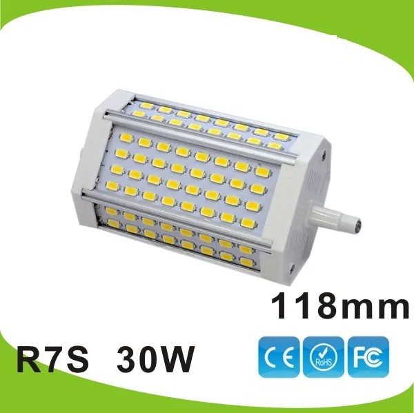 

Dimmable 30w R7S led light 118mm RX7S led bulb lamp No fan J118 R7S 300w halogen lamp AC110-240V