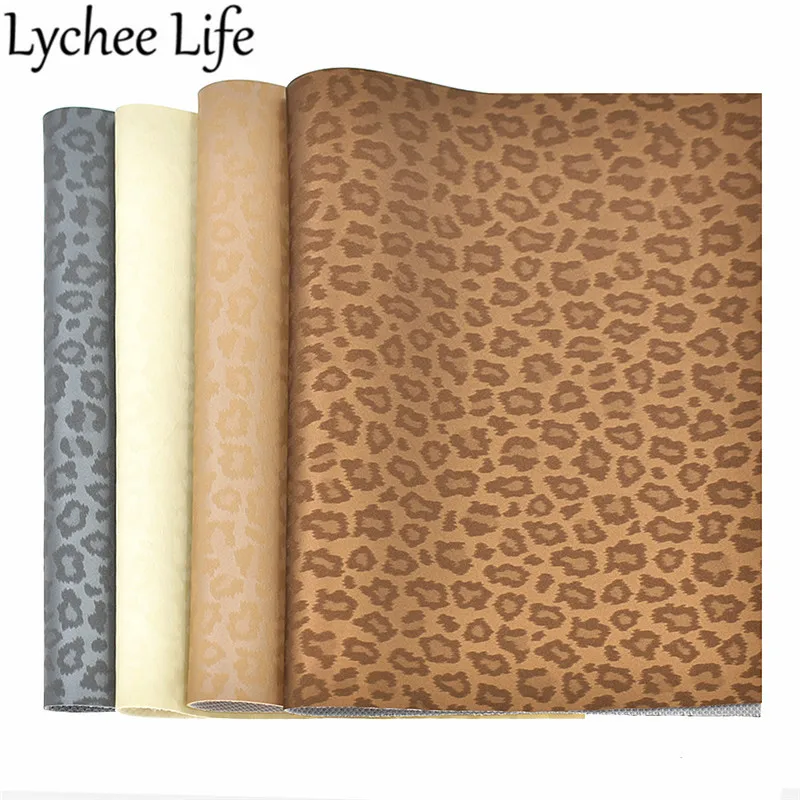 

Lychee Life Faux Leather Printed Leopard Fabrics A4 29x21cm PVC Fabric DIY Handmade Sewing Garment Clothes Accessories Supplies