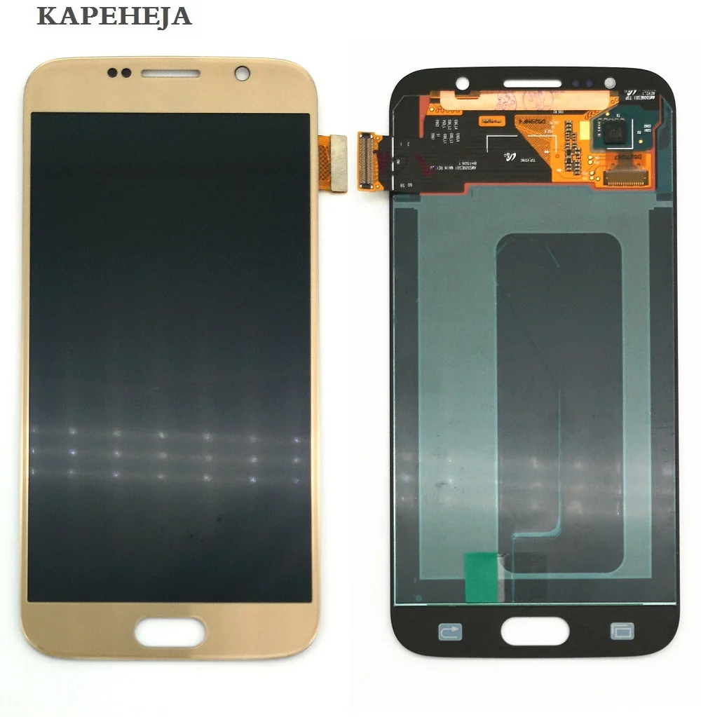 Супер AMOLED ЖК-дисплей для samsung Galaxy S6 G920 G920F G920P G920I G920V G920A ЖК-дисплей кодирующий преобразователь сенсорного экрана в сборе