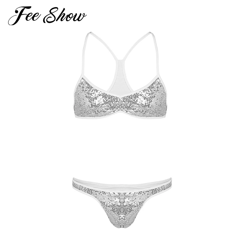 Сексуальное мужское нижнее белье для геев модное блестящее Sissy Exotic Set легкий