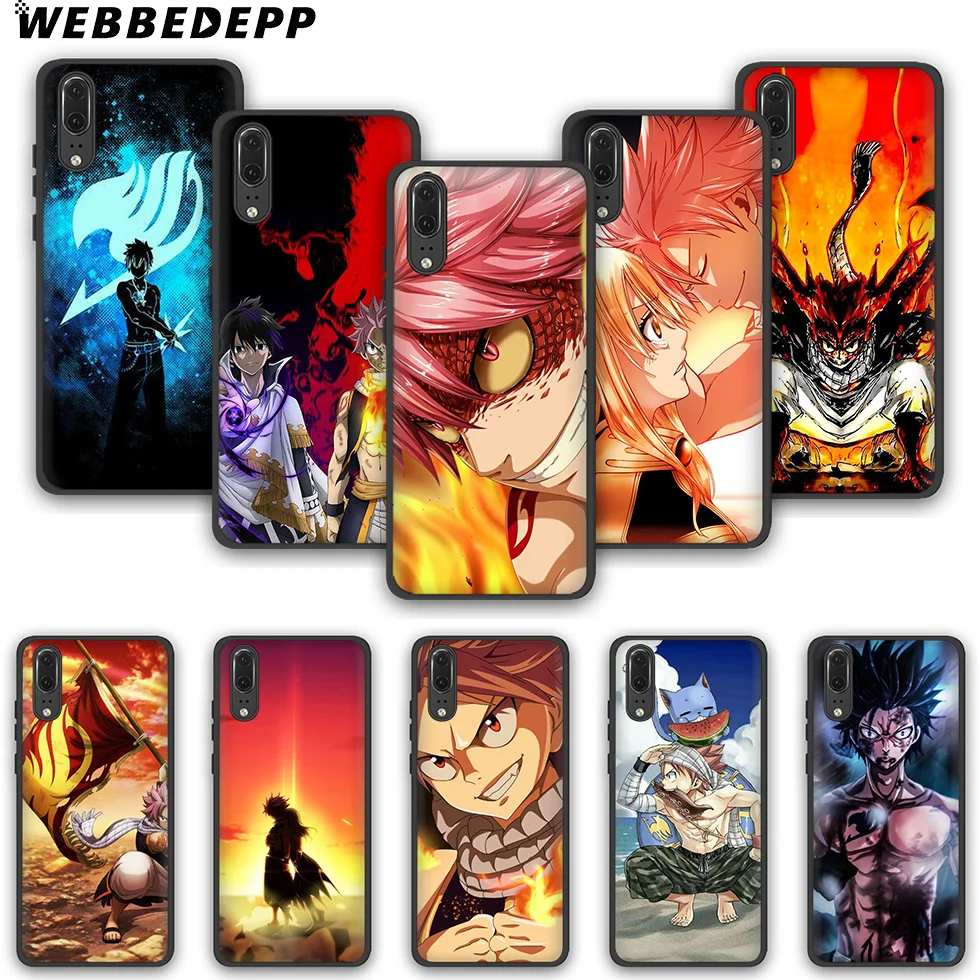 

WEBBEDEPP Fairy Tail TPU Phone Case for Huawei P10 P20 P30 Lite Pro Y6 Y7 prime 2018 Y9 2019