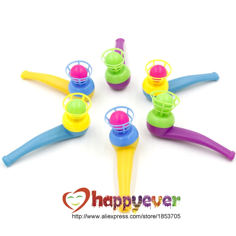 12 PCS Floating Ball Game Kids Gift Toys Kids Party Favor Blow Pipe Balls Pinata Toy Party Loot Bag Fillers Birthday Game