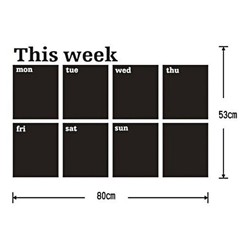 Съемный Еженедельный планировщик календарь доска для рисования детей доска меловая для детской комнаты стена