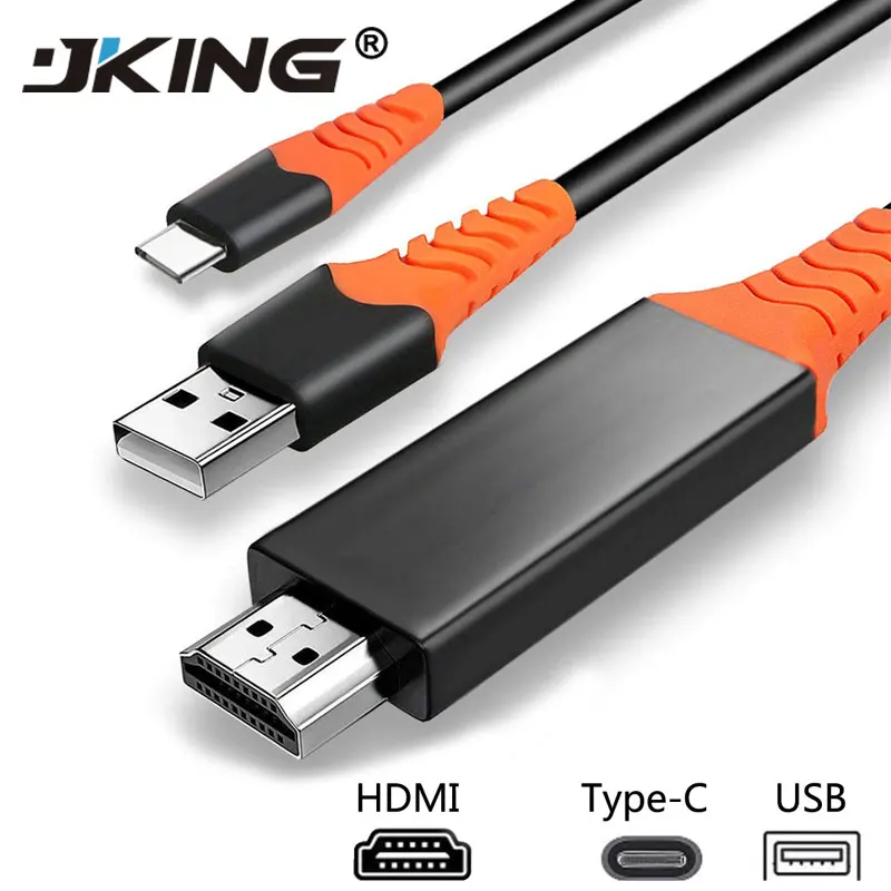 

Type-c to hdmi with screen phone connection TV display type-c to hdmi 4K with power supply For Samsung Galaxy S10 S9 Note 9 8