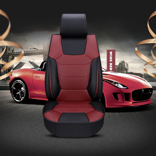 Win Red Чехлы для автомобильных сидений кожаные автомобильные аксессуары для chevrolet epica lacetti lanos Malibu XL niva optra orlando 2010 2009 2008 - Название цвета: Win Red