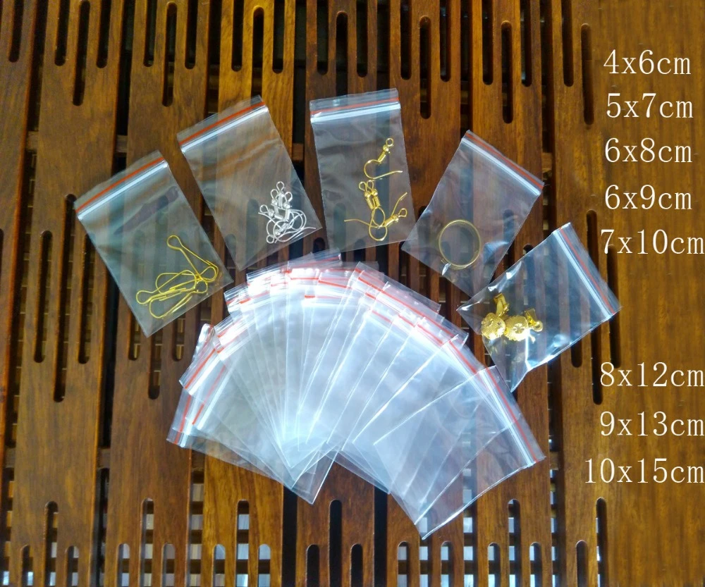 jewelry display and packaging 100pcs/lot Small Zip Lock Transparent Self Sealing Plastic Bags Gift Jewelry Packaging bags Poly Opp Bag Plastic Bags with zip jewelry display bags