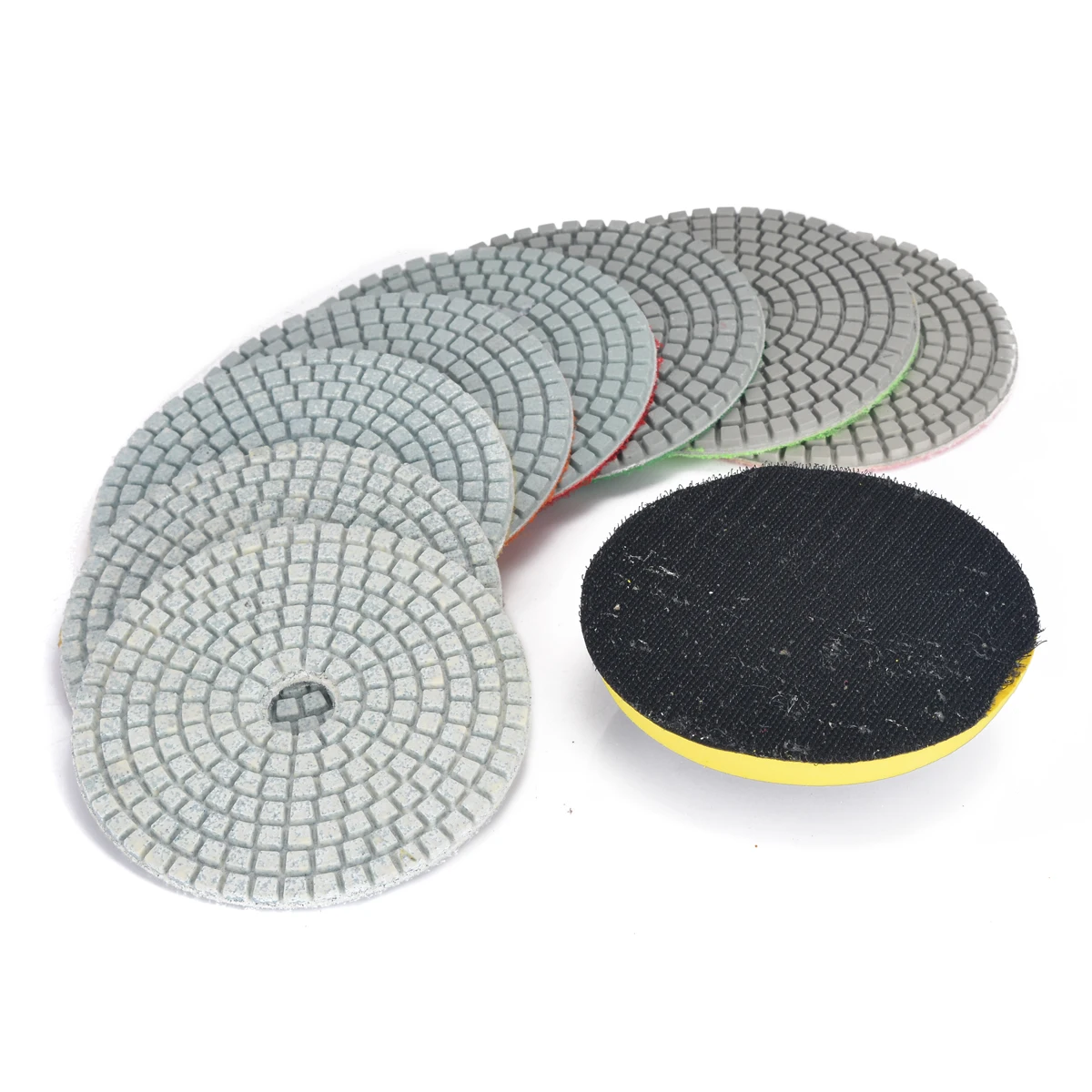 9PCS High Quality Wet Dry Diamond Polishing Pads 4 Inch Set For Granite Concrete Engineered Stone Marble Polish Power Tools