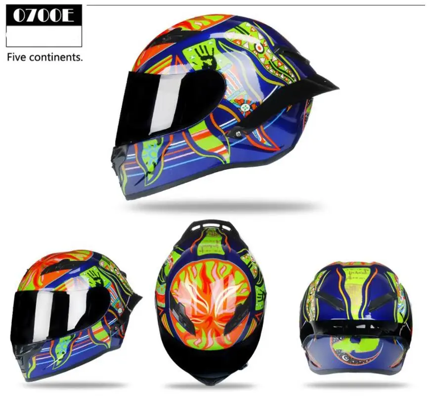 Полнолицевая Каско Capacete гоночный мотоциклетный шлем Kask горные DOT ECE 22 утвержден 2D замок с спойлером моторчик шлем