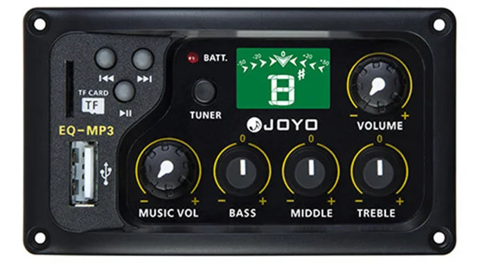 JOYO EQ-MP3 Акустическая гитара MP3 эквалайзер музыка громкость бас Средний ВЧ наличие Captador ЖК цифровой 3 полосный эквалайзер Пикап предусилитель