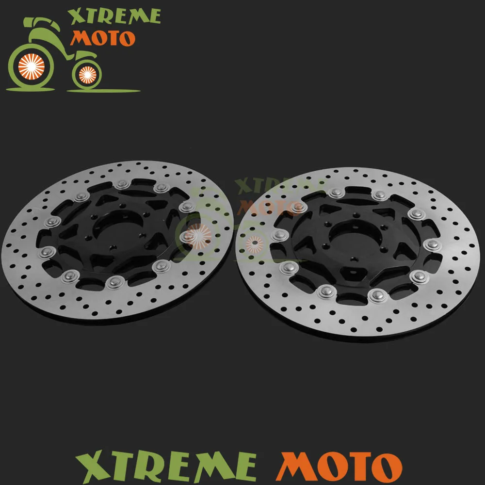 Buy 1 Pair Black Motorcycle Front Floating Brake Disc