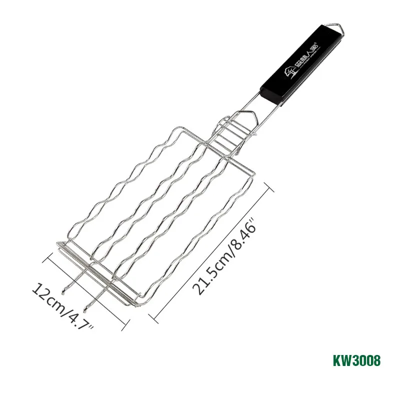 Барбекю колбаса сетка для гриля Хот дог стойки металлические сетчатые корзины решетка для гриля корзина для барбекю отличный гриль для 6 хот-догов