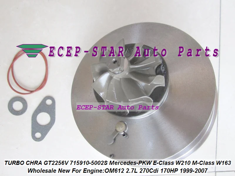 TURBO Cartridge CHRA GT2256V 715910 715910-5002S Turbocharger For Mercedes E-Class 270 CDI W210;M-Class W163 1999-07 OM612 2.7L (5)