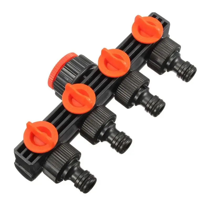 BESTOYARD Garden Hose Quick Connector 4 Outlets Plastic Water Pipes