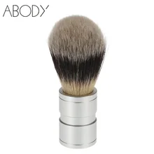 Нейлоновая Мужская кисть для бритья с металлической алюминиевой оксидной ручкой для бороды и лица Чистящая бритва щетка инструмент для мужского бритья