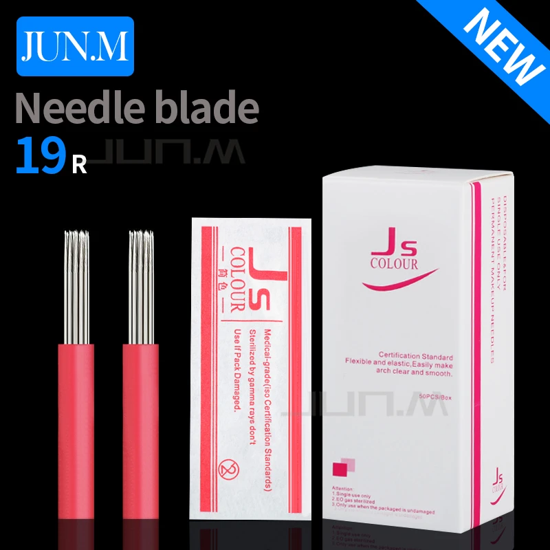

50Pcs 19 Round Needles For Microblading Manual Pen Semi Permanent Makeup Manual Fog Pen Needle R19 Tattoo Eyebrow Pen Needles