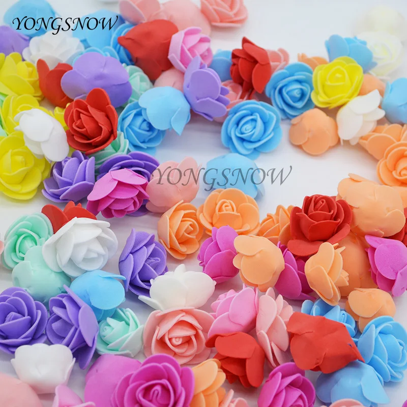 100Pcs/lot Diameter 3.5cm Mini PE Foam Rose Artificial Flowers Heads For Home Garden Wedding Decoration DIY Wreath Supplies 100Pcs/lot Diameter 3.5cm Mini PE Foam Rose Artificial Flowers Heads For Home Garden Wedding Decoration DIY Wreath Supplies