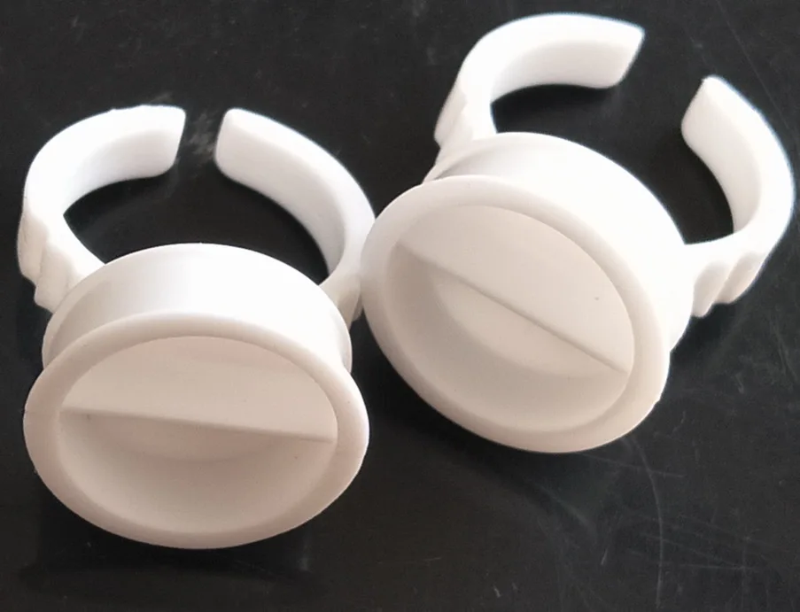 90 шт Большой размер был разделитель белый пластиковый кольцо Держатели Чернил/колпачки-для Перманентная Татуировка/макияж-бровей, подводка для глаз, губ