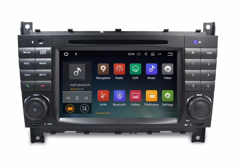 Sale 1024X600 Quad Core Android 7.12 Car DVD for Mercedes Benz C Class W203 C200 C230 C320 CLK 200 CLK350 CLK500 GPS Radio Stereo BT 3