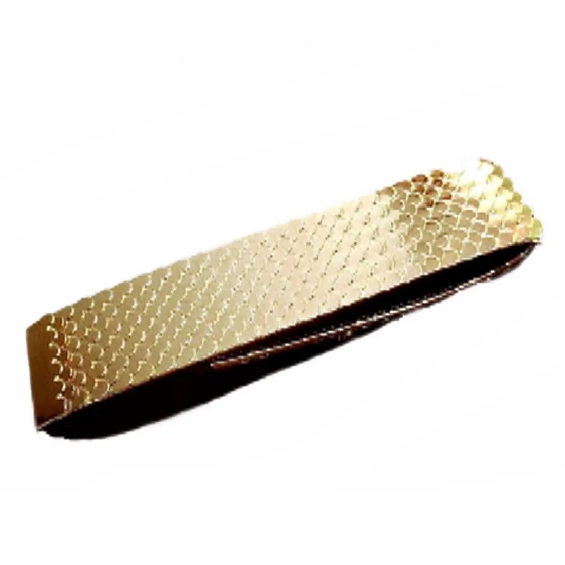 4.5cm Wide Fish Skin Belts Women Belt Gold Silver Metal For Women Fashion Elastic Belt Apparel Accessories belts for dresses - Цвет: Gold