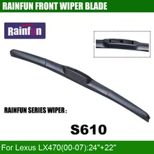 RAINFUN – balai d'essuie-glace de voiture pour LEXUS LX470(00-07), 2 pièces par lot, S610, 24