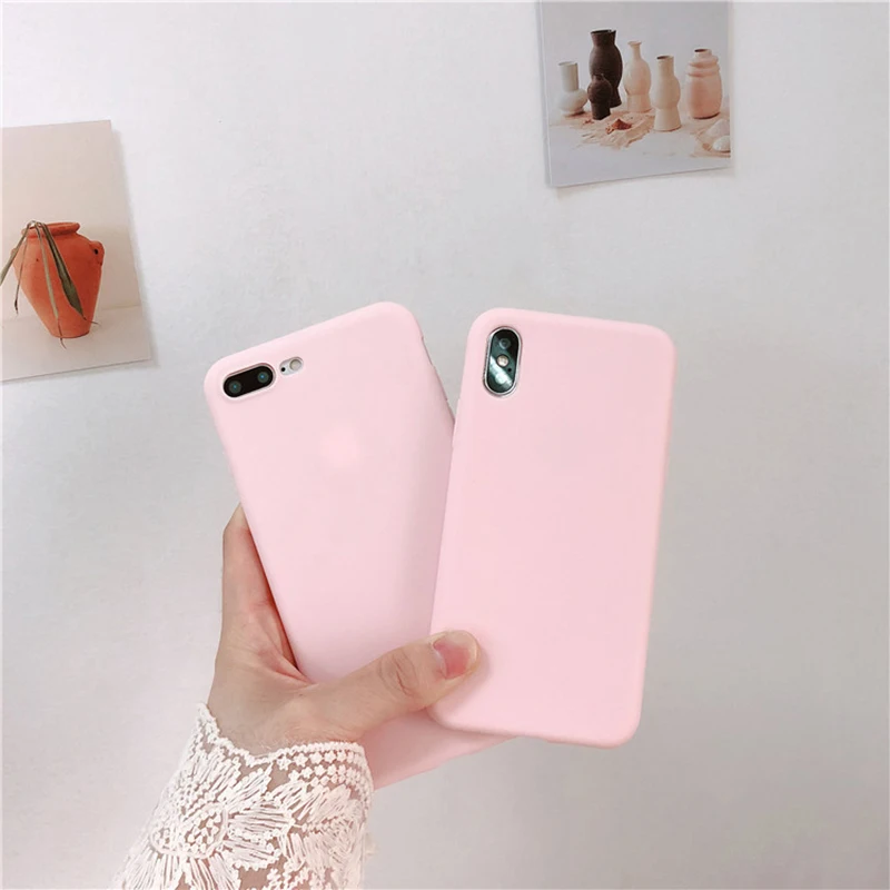 

Popular pink phone case for iPhone 7 8 plus X TPU soft silicon back cover phone cases for fundas iPhone 6 6s 6splus 7p juventus