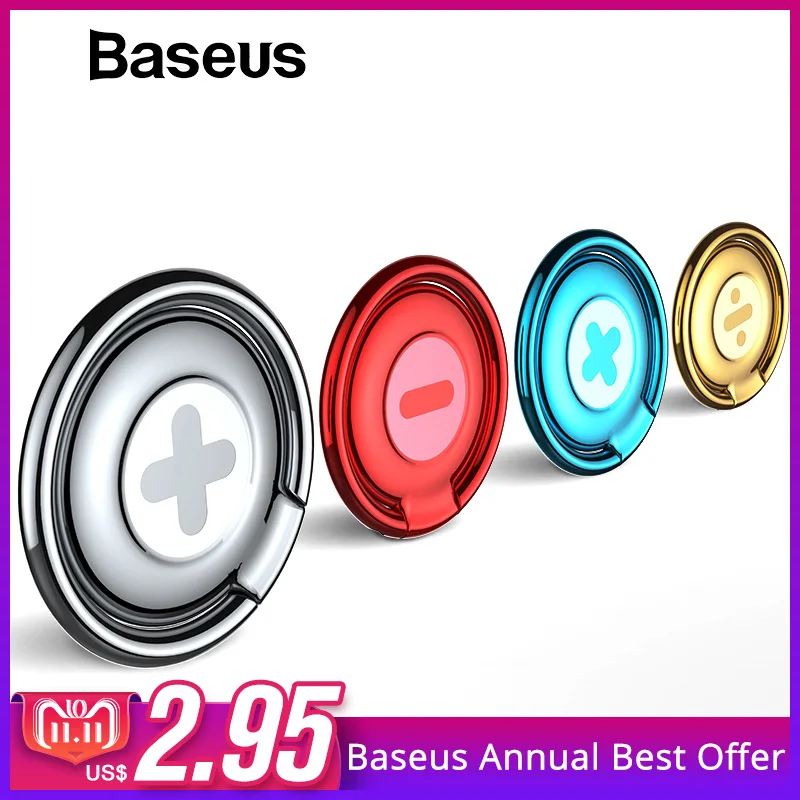 

Baseus Finger Ring Phone Holder Smartphone Mobile Phone Holder Stand For iPhone Samsung Ring Phone Support Magnetic Car Holder