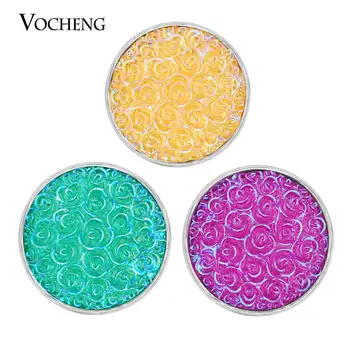 

Wholesale 10PCS/Lot Vocheng Snap Charms 18mm 6 Colors Acrylic Button Vn-710*10