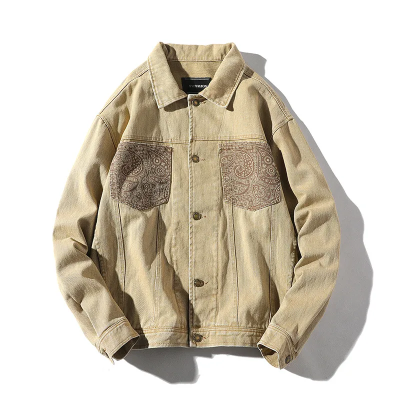 Zogaa Denim Jacket Men 2019 Autumn New Streetwear Turn Down Collar Jacket Casual Printed Long Sleeve Coat Hip Hop Men Jackets