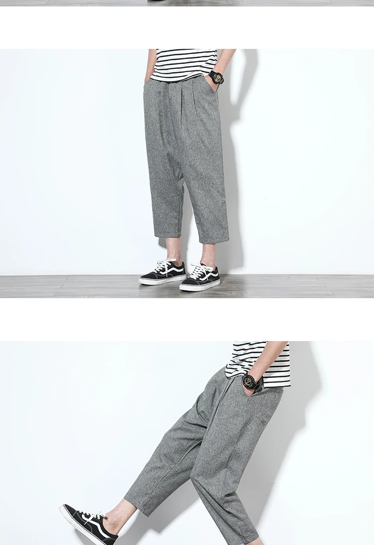 men's linen harem pants