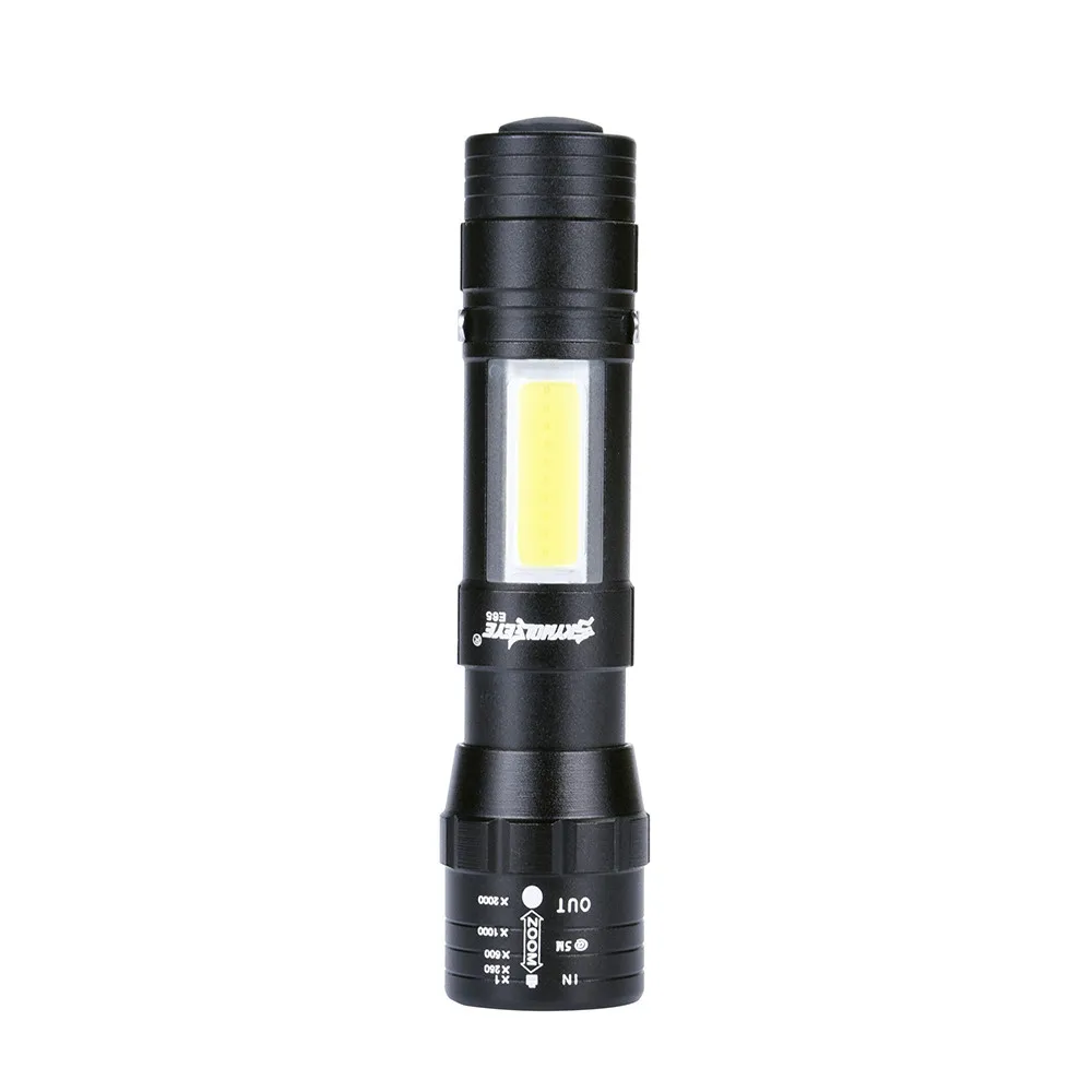 Масштабируемые COD Flishlight XPE Q5+ COB светодиодный мини-фонарик 14500/AA 4 режима Карманный факел Фонари станция автосервиса рабочий свет