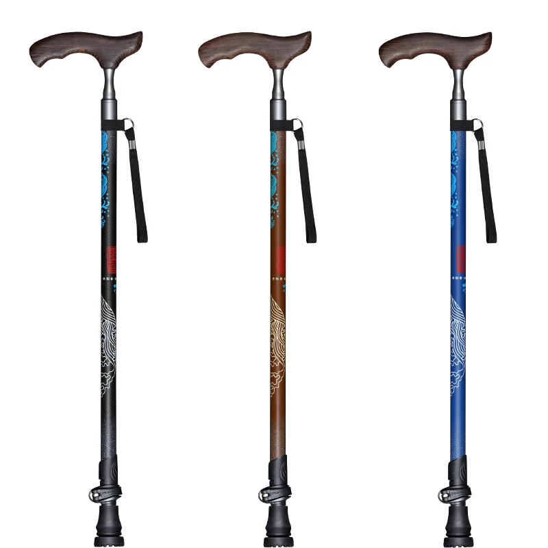 Elderly Carbon Fiber Walking Cane Stick Lightweight Adjustable With Comfortable T Handle Quick Lock Parents Gift 1 Piece 3