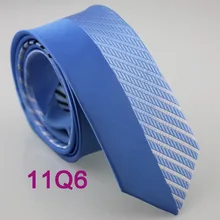 YIBEI Coachella Узкие галстуки небесно-голубые галстуки Тканые тонкие Cravatta узкие наполовину синие и серебристые и черные диагональные полосы шеи галстук