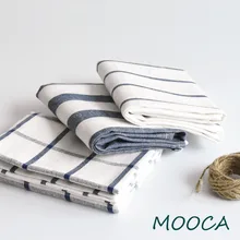 Синяя и белая полосатая кухонная салфетка декоративная ткань хлопковое кухонное полотенце 40x60 см 3 шт