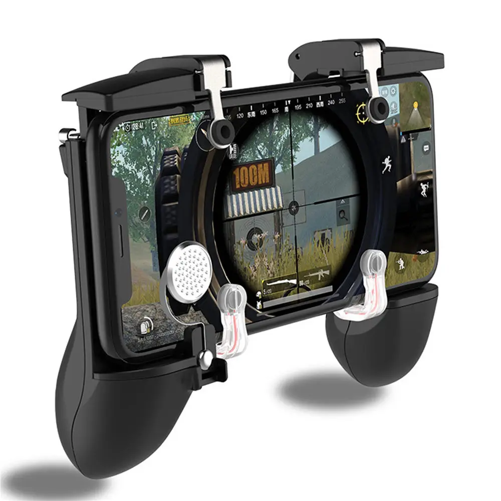 

Mobile Phone Game Controller Handle Gamepad shooter joystick holder grip for cell phone free fire L1R1 PUBG mobile game trigger
