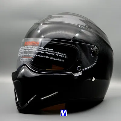 Мотоциклетные принадлежности для мотоциклистов StarWars полный шлем FRP Симпсон мотоциклетный шлем ATV-4 Звездные войны свиньи яркий белый прошел точка - Цвет: bright black