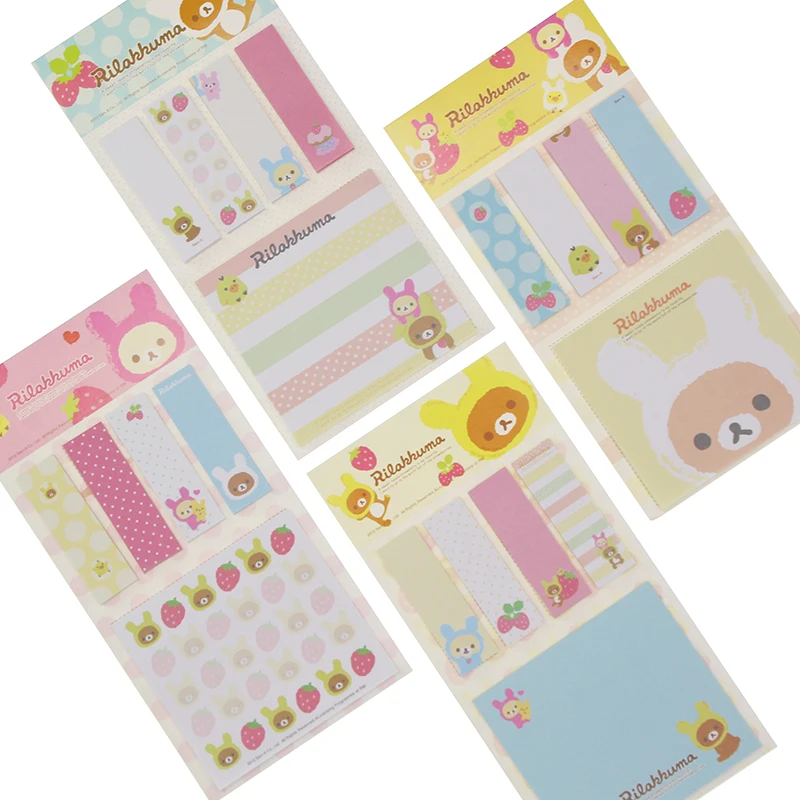 Kawarii мультфильм Rilakkuma Memo блокнот Примечание записная книжка Pad Sticky Notes Памятка Подарок Канцелярские Kcs