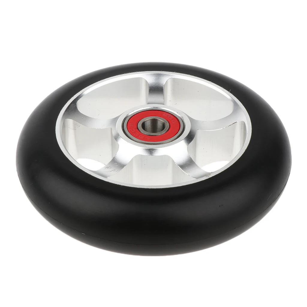 2pcs Replacement 100mm Push/Kick/Stunt Scooter Wheels Replacements with 608 ABEC-9 Bearings & Bushings