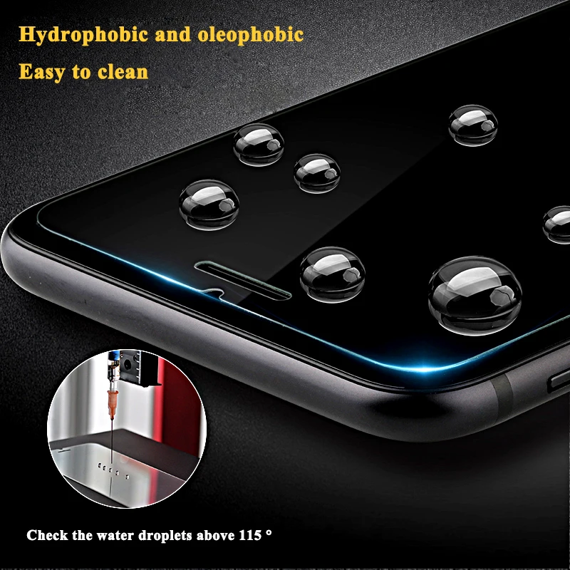 Твердость 9H HD закаленное стекло Защитная пленка для экрана iPhone X 4 5 6 6S Plus 8 7 7Plus SE