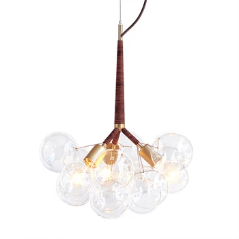 

Modern Black Creative Glass Bubble Pendant Lamp New Creative Glass Pendant light for dinning room bedroom Pendant Lighting AL192