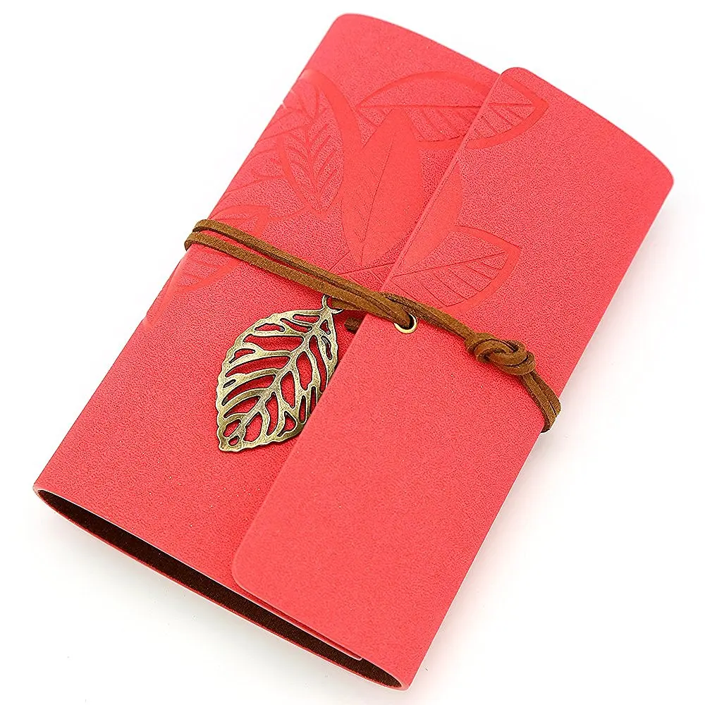

Vintage Rose PU Leather Cover Loose Leaf Blank Notebook Journal Diary Gift