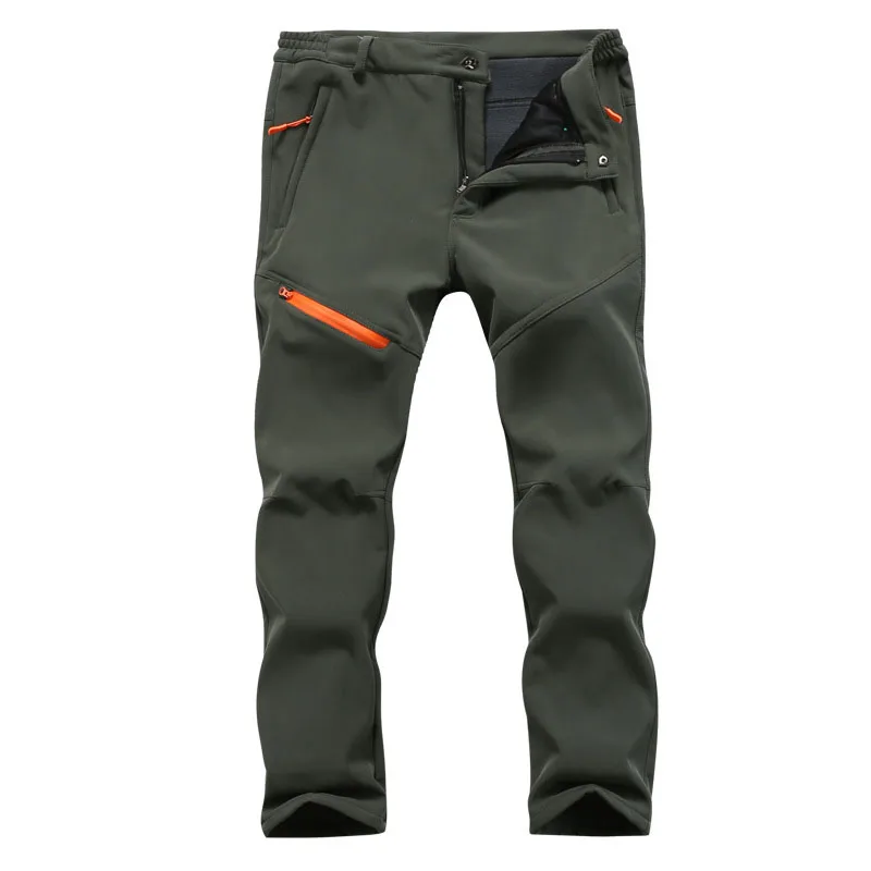Флисовые зимние мужские и женские походные брюки для улицы флисовые брюки водонепроницаемые ветрозащитные тепловые штаны для кемпинга лыжного альпинизма - Цвет: man  02