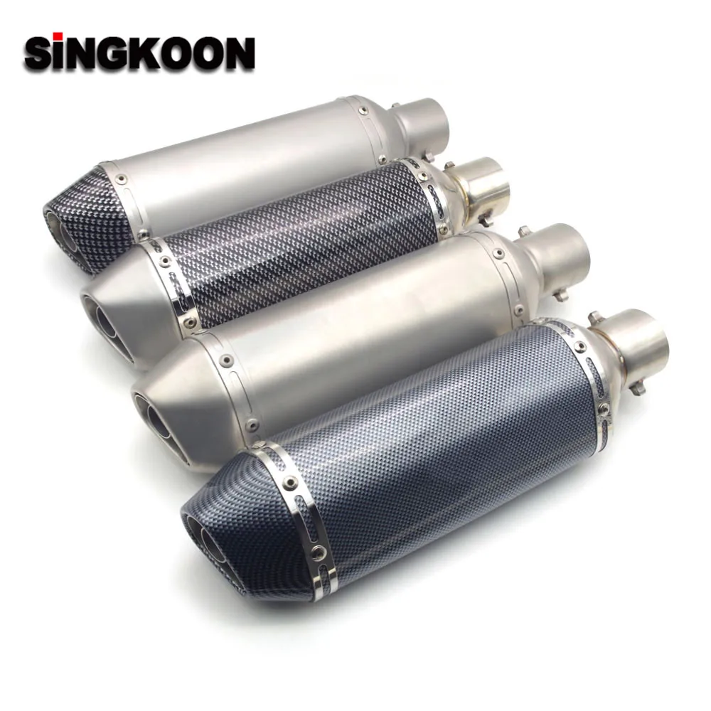 Motocicleta tubo de Escape silenciador de Escape de fibra de carbono patrón silenciador DB asesino para SUZUKI Gladius GSR 400 KTM 750 RC390 RC200 Motocicleta tubo de Escape silenciador de Escape de fibra de carbono patrón silenciador DB asesino para SUZUKI Gladius GSR 400 KTM 750 RC390 RC200