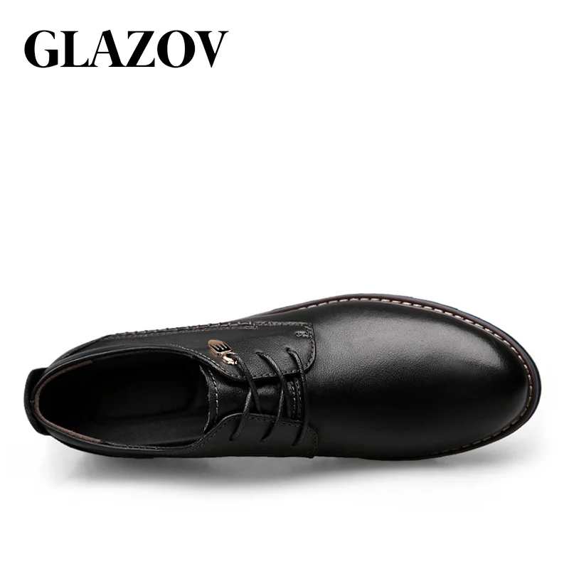GLAZOV; мужская повседневная обувь; брендовая кожаная мужская обувь на плоской подошве; мужские кроссовки из натуральной кожи в деловом стиле; сезон весна-осень; большие размеры 47-48