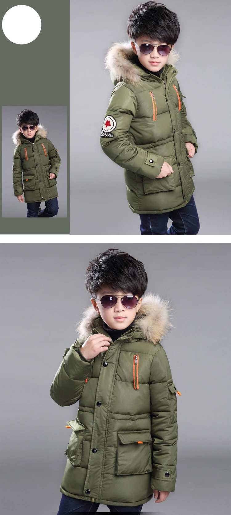 Теплые зимние куртки-парки для мальчиков от 4 до 14 лет стеганые теплые длинные зимние куртки для детей утепленные парки для мальчиков пальто с капюшоном 3 цвета