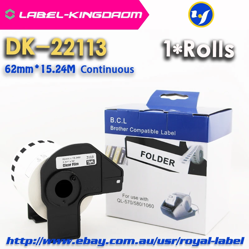 1 рулон совместимый DK-22113 этикетка 62 мм * 15 24 м Непрерывная Совместимость для