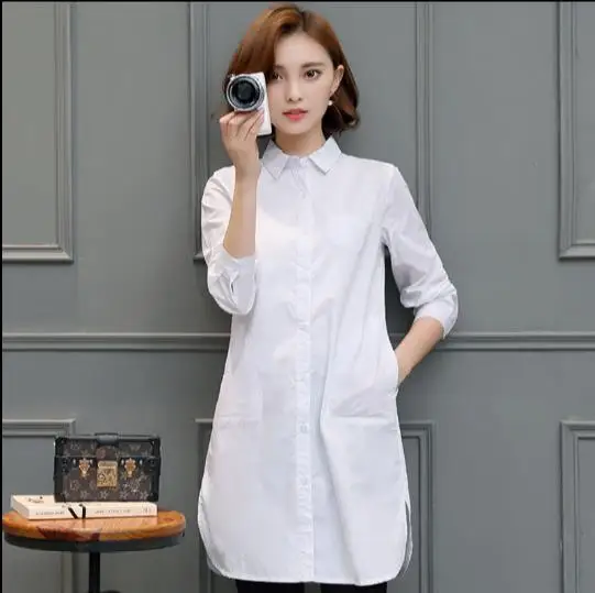 korean long shirt dress